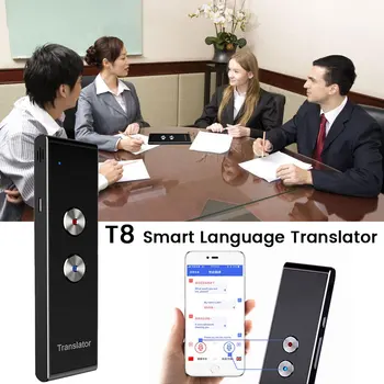 

Portable T8 Smart Voice Speech Translator Two-Way Real Time 30 Multi-Language Translation For Learning Travelling Business Meet