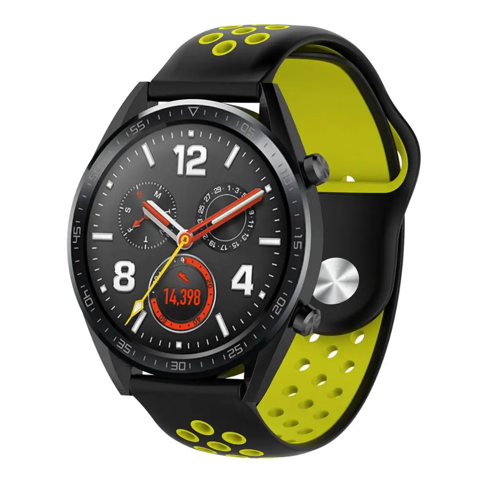 Силиконовый ремешок для часов huawei Watch GT Magic для Amazfit Bip Pace Stratos для samsung Galaxy gear S3 22 мм 20 мм браслет