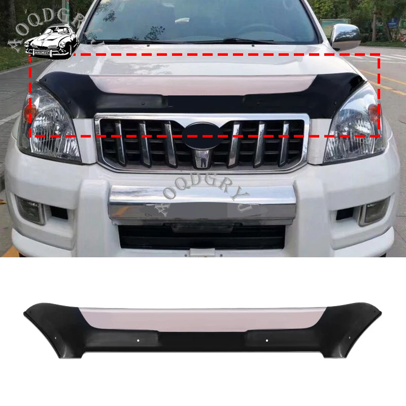 

Front Acrylic Bonnet Guard Hood Guard Molding trim For Toyota Prado 2003-2009 car styling 1pcs