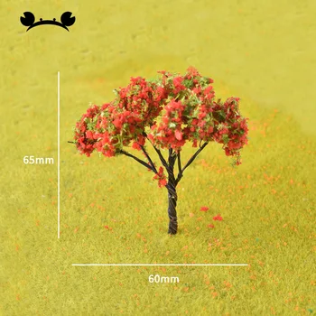 

10pcs architecture mini plastic model 6.5cm color tree for HO scale train layout railway layout model building