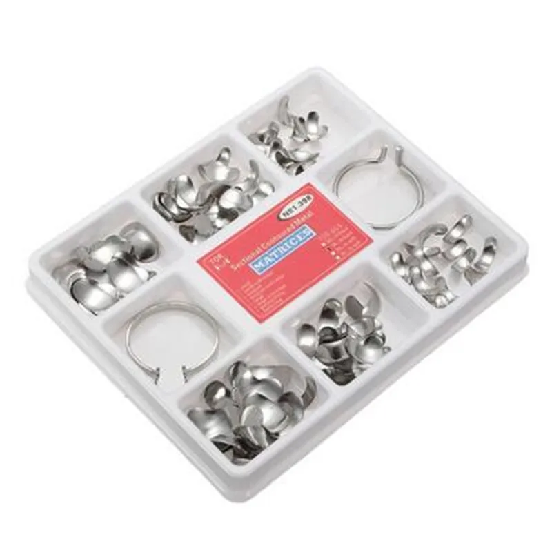 

100Pcs/Set Dental Sectional Contoured Matrices Matrix No.1.398 With Standard Delta Ring For Teeth Whitening Dentist Products