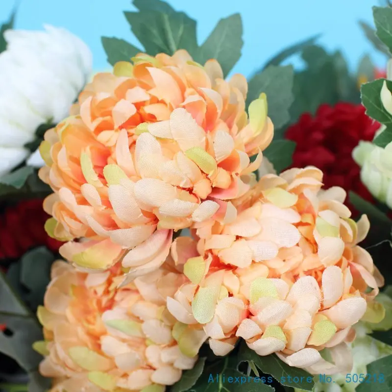 

1 PCS Beautiful Artificial Chrysanthemum Flower Branch Home Decoration Gift F448