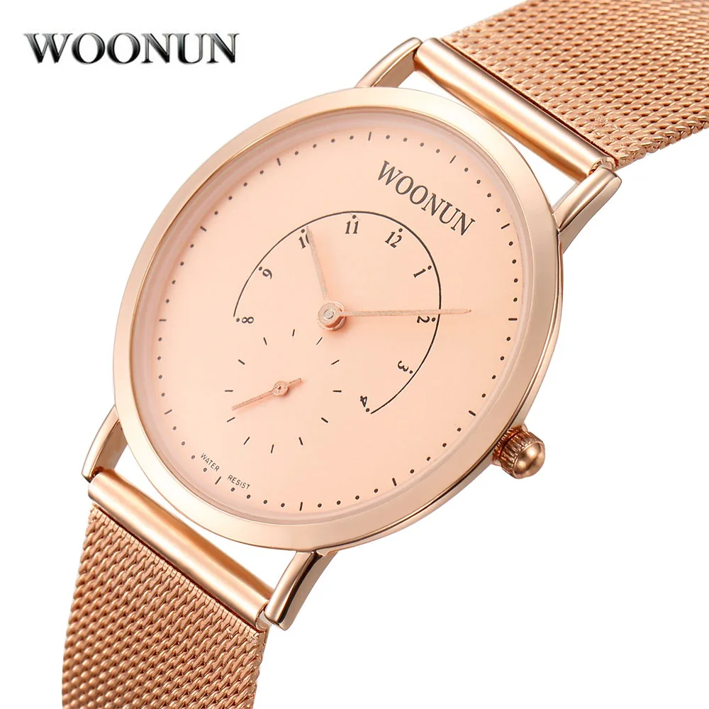 Aliexpress.com : Buy WOONUN Rose Gold Mens Watches Top Brand Luxury