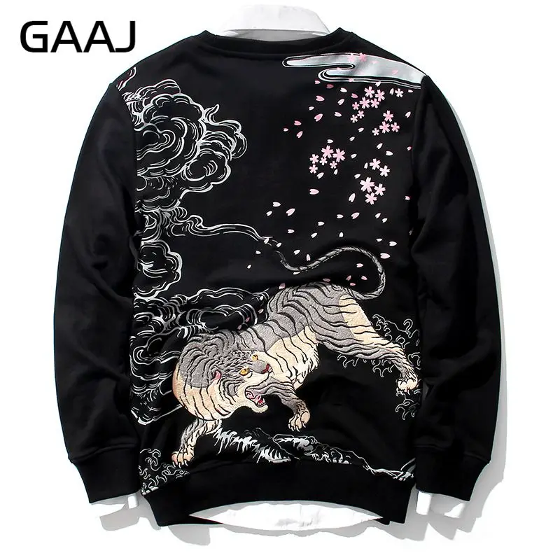 Sweatshirts Men  Hoodie  Embroidery Animal Chinese Tiger 