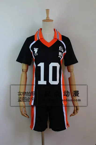 ROLECOS Haikyuu Cosplay Костюм Karasuno старшеклассный волейбольный клуб Хината Shyouyou Спортивная Трикотажная форма - Цвет: as picture