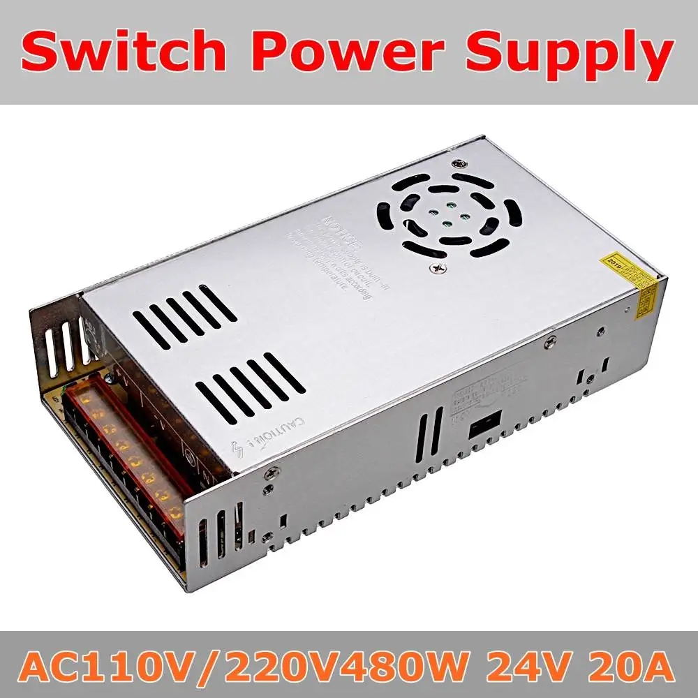 

NEW Switch Power Supply AC110V/220V to DC 24V 20A 480W Led Power Supply Transformer for Led strip Adapter