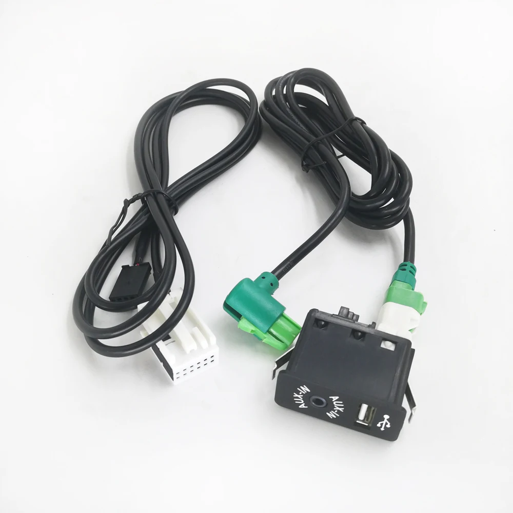 

Biurlink 2 X Styles AUX-IN USB Switch Panel Plug Audio Harness AUX Cable For BMW E60 E61 E63 E64 E66 E81 E82 E70 E90