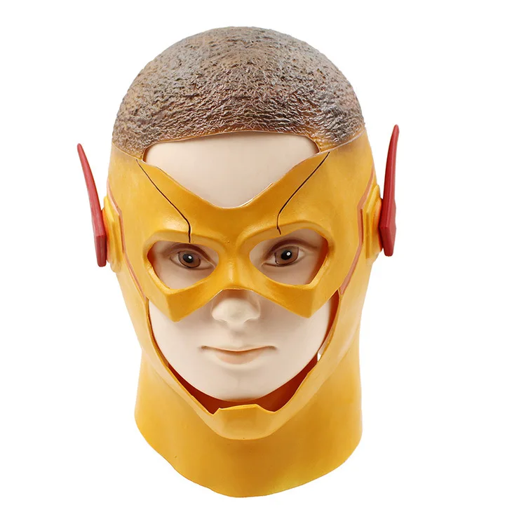 

The Flash Masks DC Movie Cosplay Party Mask Superhero Realistic Full Head Latex Party Mask Halloween Masquerade Masks (Yellow)