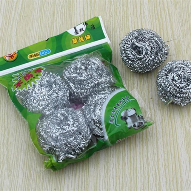 Stainless Steel Scrubber Metal Sponge Sink Scourer Useful Things Kitchen  Accessories For Home Pan Pot Cleaning Tools Gadgets - AliExpress