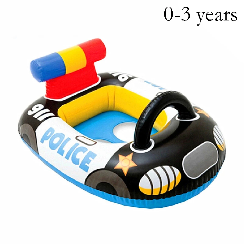 Плавательный круг для детей Детские Плавающие Надувные плавательный круг бассейн Детские поплавки детские забавные детские игрушки для воды надувной самолет автомобиль - Цвет: Черный