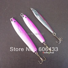 5 штук рыболовные приманки приманка с тройным крючком джигбейт Спиннер приманки 55 г