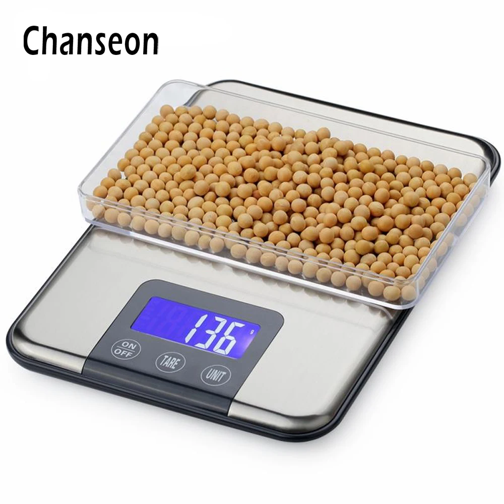 Chanseon Digital Kitchen Scale 15KG x 1g Protein Food Die Postal Fish