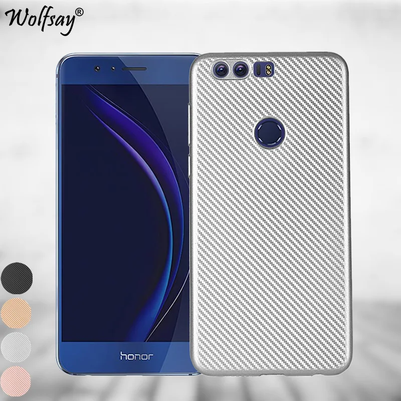 Чехол для телефона Honor 8 чехол Huawei из углеродного волокна с текстурой силиконовый