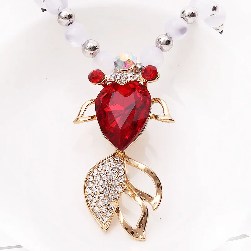 

2016 Fashion jewelry new goldfish long sweater chain necklace female accessories necklace wild E--0046