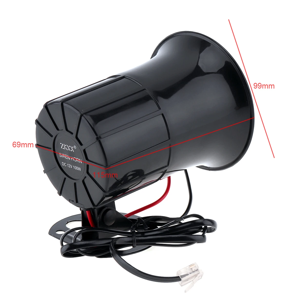 6 Sound 100W Tone Loud Horn Motorcycle Auto Car Vehicle Truck <br />Speaker Warning Alarm Siren Police Fire Ambulance Horn Loudspeaker-in <br />Multi-tone