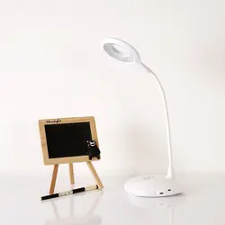 Современные светодио дный светодиодные настольные лампы Гибкая Настольная лампа сенсорный переключатель USB Перезаряжаемый ночник
