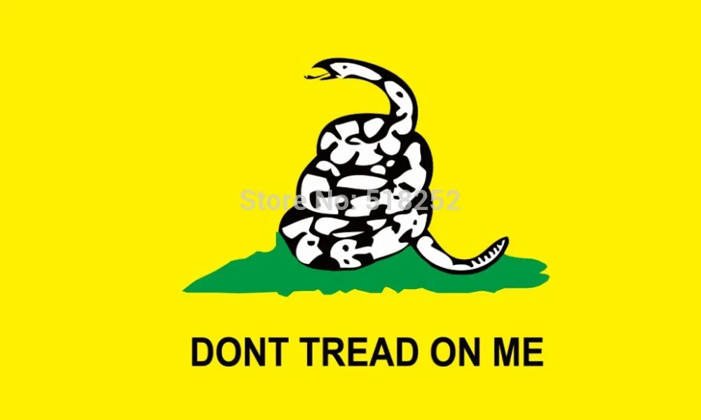 Dont Tread On Me Yellow Gadsden Flag Custom Flag 3x5 FT Banner Free