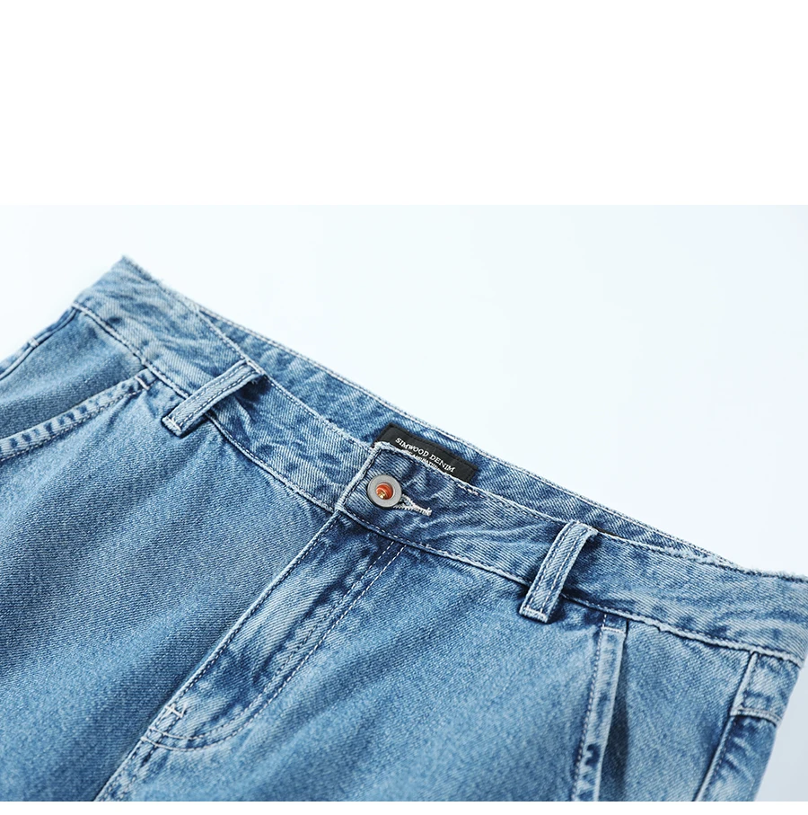 SIMWOOD, летние новые мужские джинсовые шорты из хлопка, повседневные мужские джинсовые шорты, Высококачественная брендовая одежда 190229