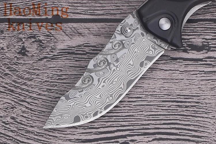 VG10 Дамаск нож Япония Дамасская сталь выживания складной нож портативный автомобильный брелок Охота Инструменты ножи Подарки