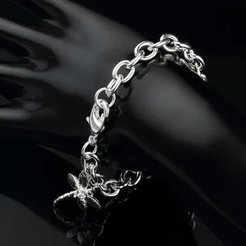 

Hermosa Dragonfly Style Fashion Lady 8mm Chain Links Bracelet SL000029 Wholesale Women Bracelets Special Gift