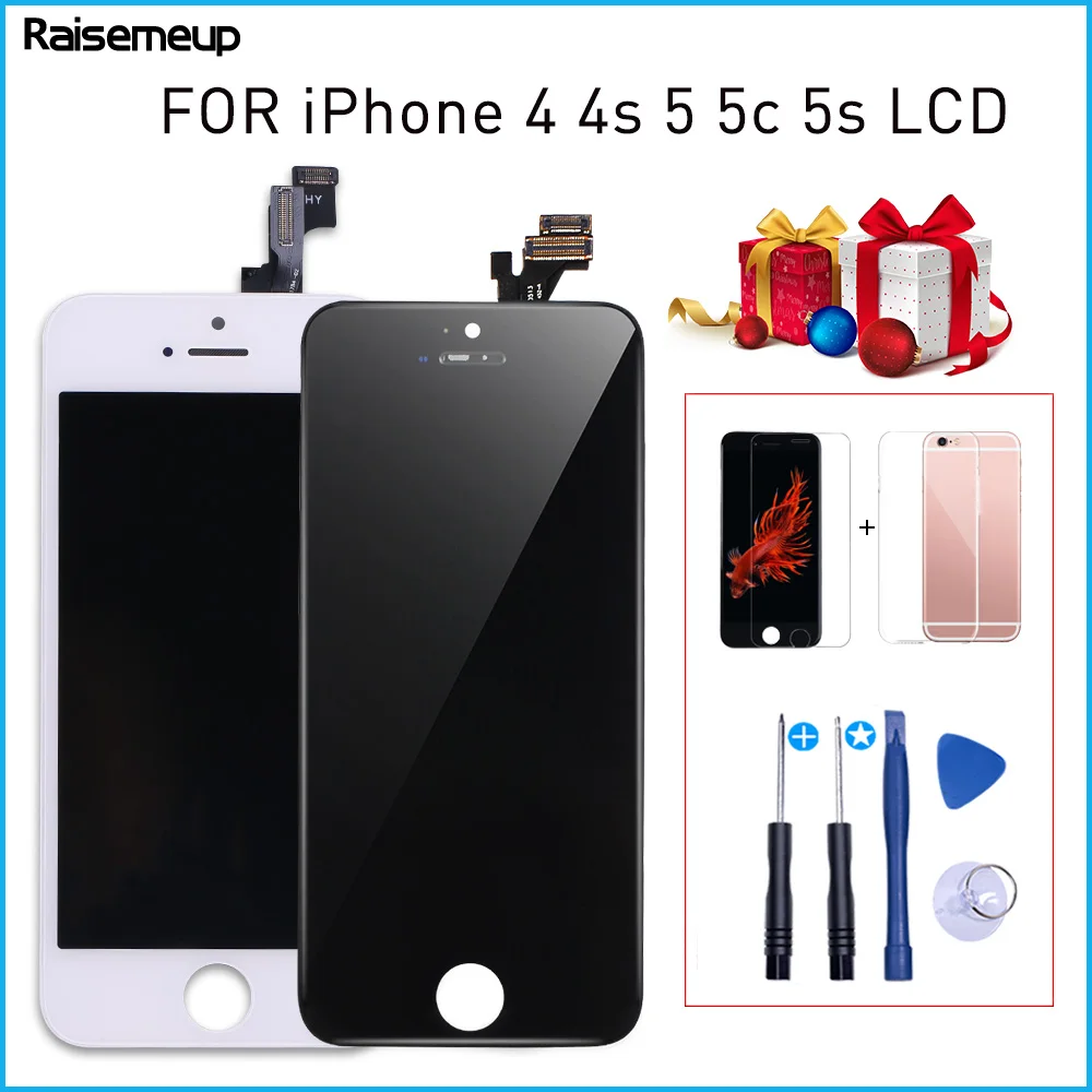 

AAAA LCD Display For iPhone 4 4s Touch Screen Digitizer LCD Assembly for Apple 5 5s 5c Phone display Replacement pantalla ecran