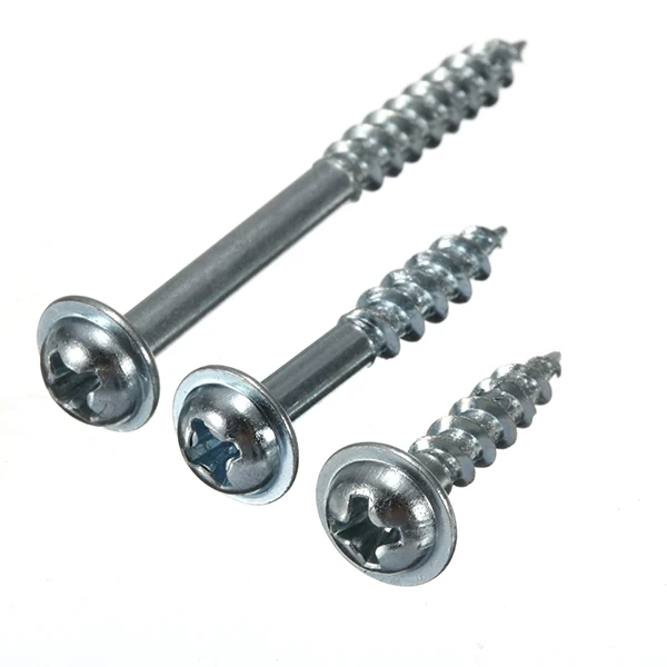 

100pcs/lot ST4-20/25/38 Screws Zinc Plated Carbon Steel Cross Head Half-tooth Self-tapping Screw ST4 Wood Working Screw