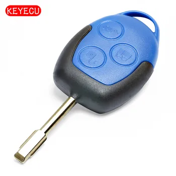 

Keyecu Replacement Remote Key 3 Buttons 433MHz 4D63 for Ford Transit WM VM 2006-2014 6C1T15K601AG Uncut FO21 Blade