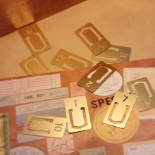 72 шт/лот медные сделанные бизнес закладки страница зажимы номера бронзовые закладки для книг классические Канцтовары офисный школьный принадлежности EC391