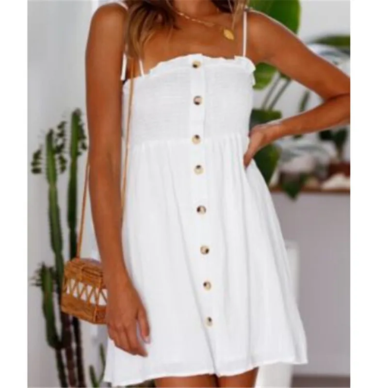 

Women Summer Boho Short Dress Evening Party Fashion Casual Strapless Dresses Beach Sundress
