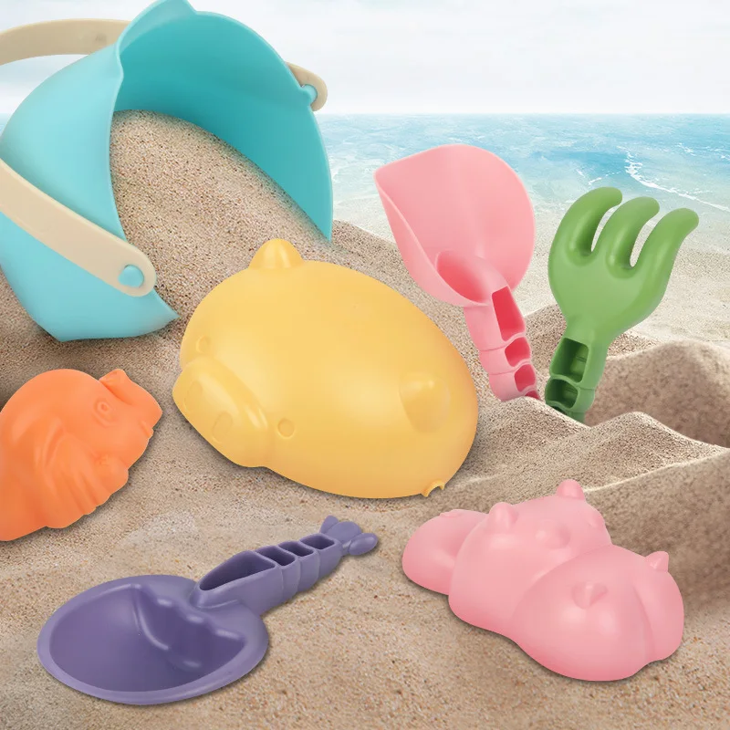 

Children's Beach Toy Suit Sand Playing Tool Sand Shovel Seaside Outdoor Sports Cute Shape Animal Mold Creative Gift for Baby