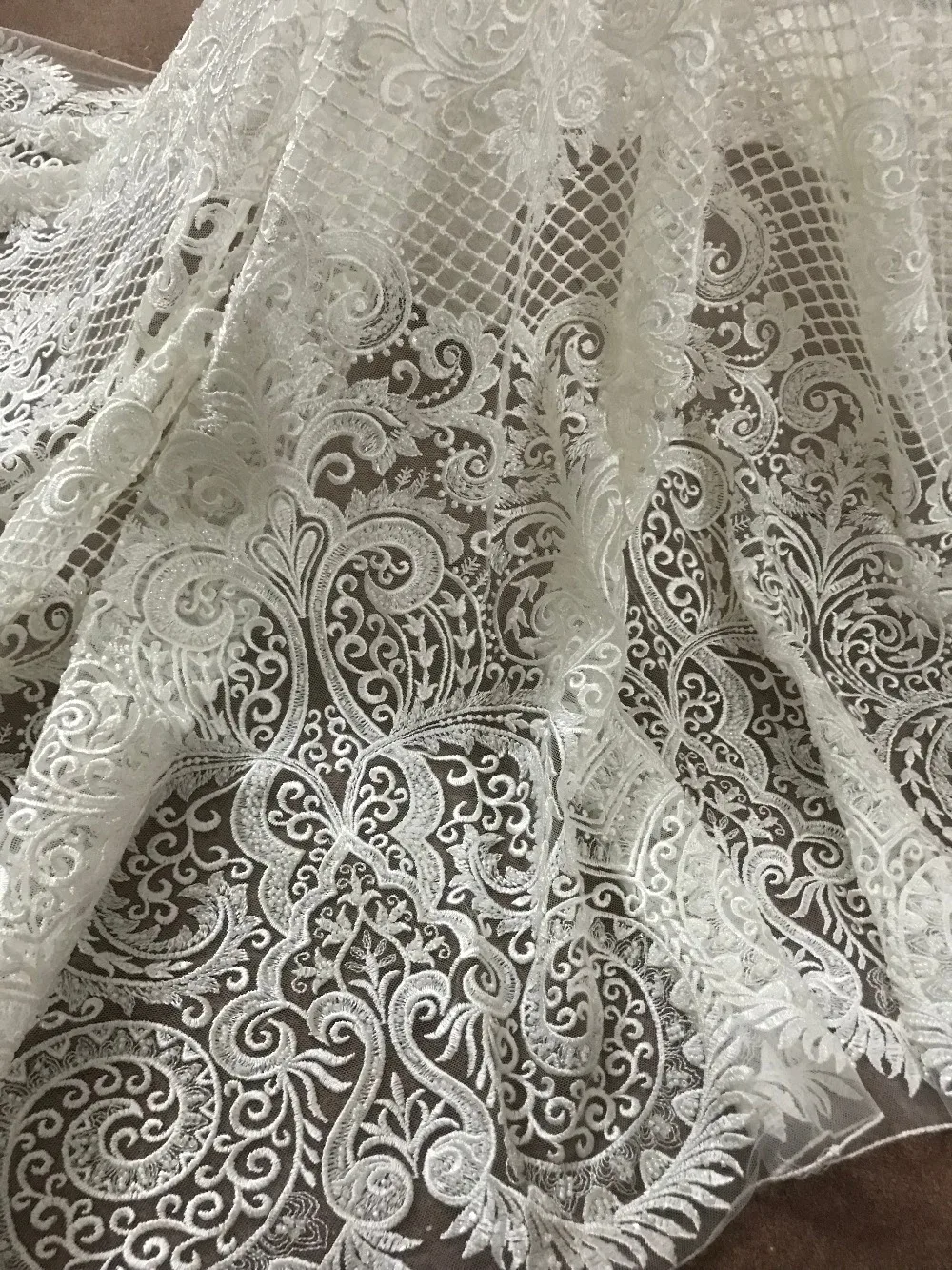good looking bridal lace fabric wholesale african french lace fabric J
