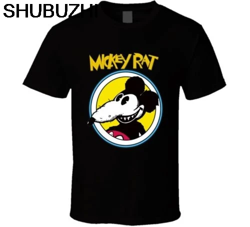 

Mickey Rat Funny Cartoon Retro Men's Black T Shirt 100% Cotton Short Sleeve NEW sbz6329