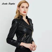Women's Plus size short jacket coats 2019 Autumn faux fur PU Leather Splicing zipper Irregular Jacket Skinny locomotive coats