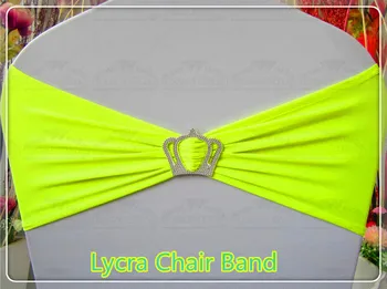 

1-2 --With Crown Buckle-- Spandex/Lycra Chair Band/Expand Bands/Chair cover sash/Table For Wedding Party Banquet Decorations
