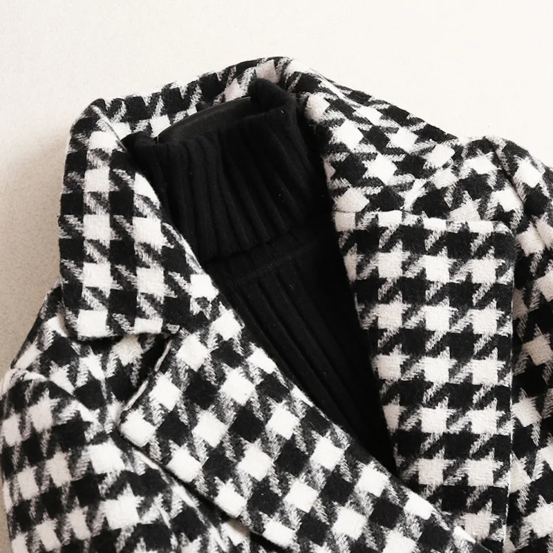 M-2XL Plus Size Spring Autumn Women's Wool Coat New Fashion Long Woolen Coat Single Breasted Slim Type Female Winter Wool Coat