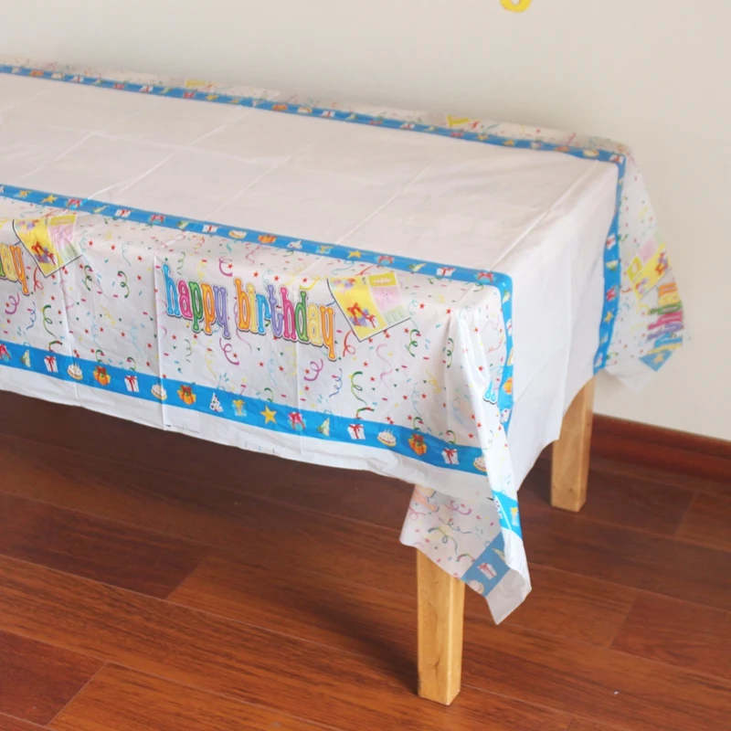 Disposable Plastic Table Cloth Table Cover Tablecloth Waterproof For Kids Birthday Party Decoration 180*108cm