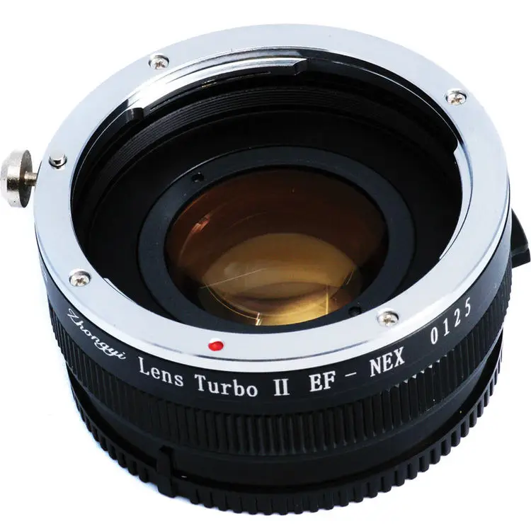 

Zhongyi Lens Turbo II Focal Reducer Speed Booster Adapter for Canon EF Mount Lens to Sony E Mount Camera NEX 7 A6000 A6300 A6500