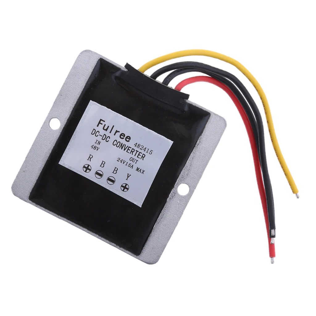 Waterproof DC/DC Converter 48V (30-60V) Step Down to 24V/15A 24V 15A 360W Power Supply Module