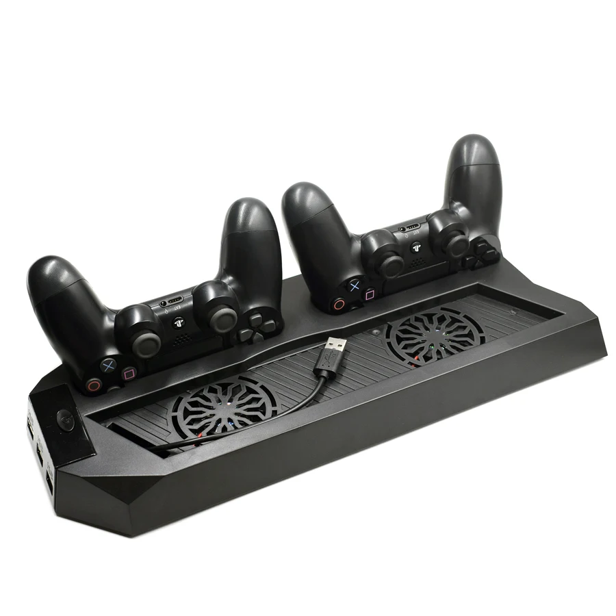 PS4 Вертикальная охлаждающая подставка кулер вентилятор двойной беспроводной джойстик/контроллер USB зарядная док-станция для sony Playstation 4 PS4