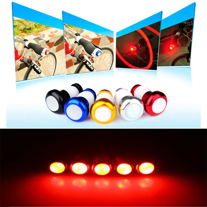 2pcs Mini Bike Bicycle Light Handlebar Bar End LED Plug Lights Turn