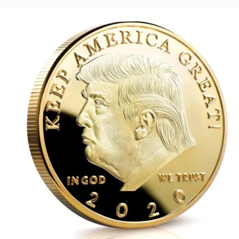 

1PC Donald J. Trump 2020 Keep America Great Commander In Chief Challenge Coin Commemorative America 45th President Novelty Coin