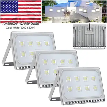 

4pcs 50W Floodlight Outdoor Garden Decoration Stair Pathway Floodlight Security Lights Outdoor lighting Flood light E5M1