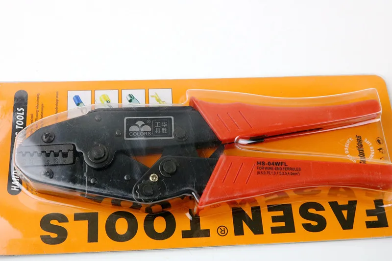 

NEW 1Pc Crimping pliers HS-04WFL terminal wiring clamp Cold-press terminal crimping pliers 0.5-4mm2