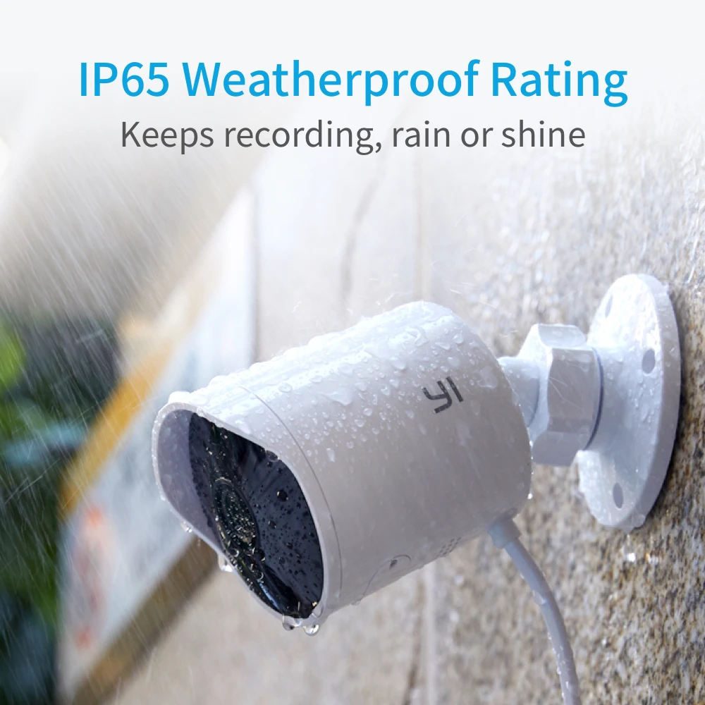  YI Outdoor Camera 1080P ip camera SD card slot & Cloud Wireless Motion-activated alerts Security Vi