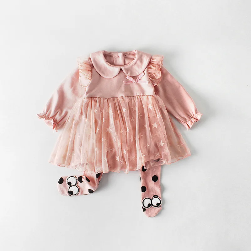

BABY GIRL ROMPER NEW BORN BABY CLOTHES KIDS HEADBAND vestidos unicornio knit tights baby 2019 children clothes baby jas jongens
