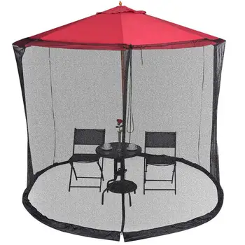 

Patio Umbrella Mosquito Netting Mesh Screen with Zipper for Umbrellas Patio Tables Enjoy The Outdoors Without The Bugs HTQ99