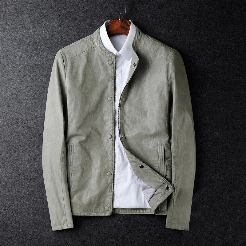 Minglu, весенне-осенние мужские кожаные куртки из искусственной кожи, высокое качество, Модные мото и байкерские повседневные мужские Куртки, Пальто 4XL