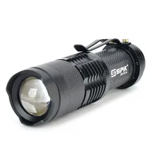 SK68 3-Mode White light XR-E Q5 LED Bulb Lamp Zooming led Flashlight Cree Pocket mini Torch lantern(1 x 14500/AA)