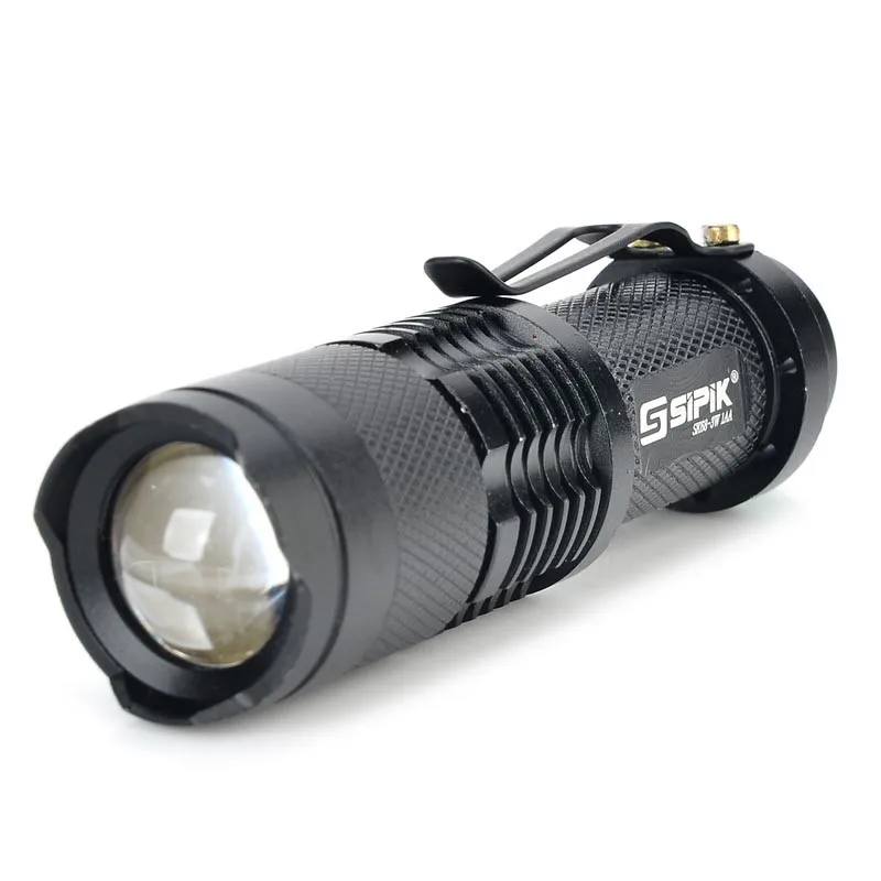 Goedkoop SIPIK SK68 1 Mode Wit licht XR E Q5 LED Gloeilamp Zoomen led Zaklamp Pocket mini Torch lantaarn (1x14500 AA)