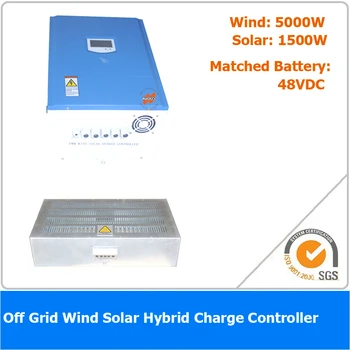 

6500W 48VDC Off Grid Wind Solar Hybrid Charge Controller, 5000W Wind Power, 1500W Solar Power
